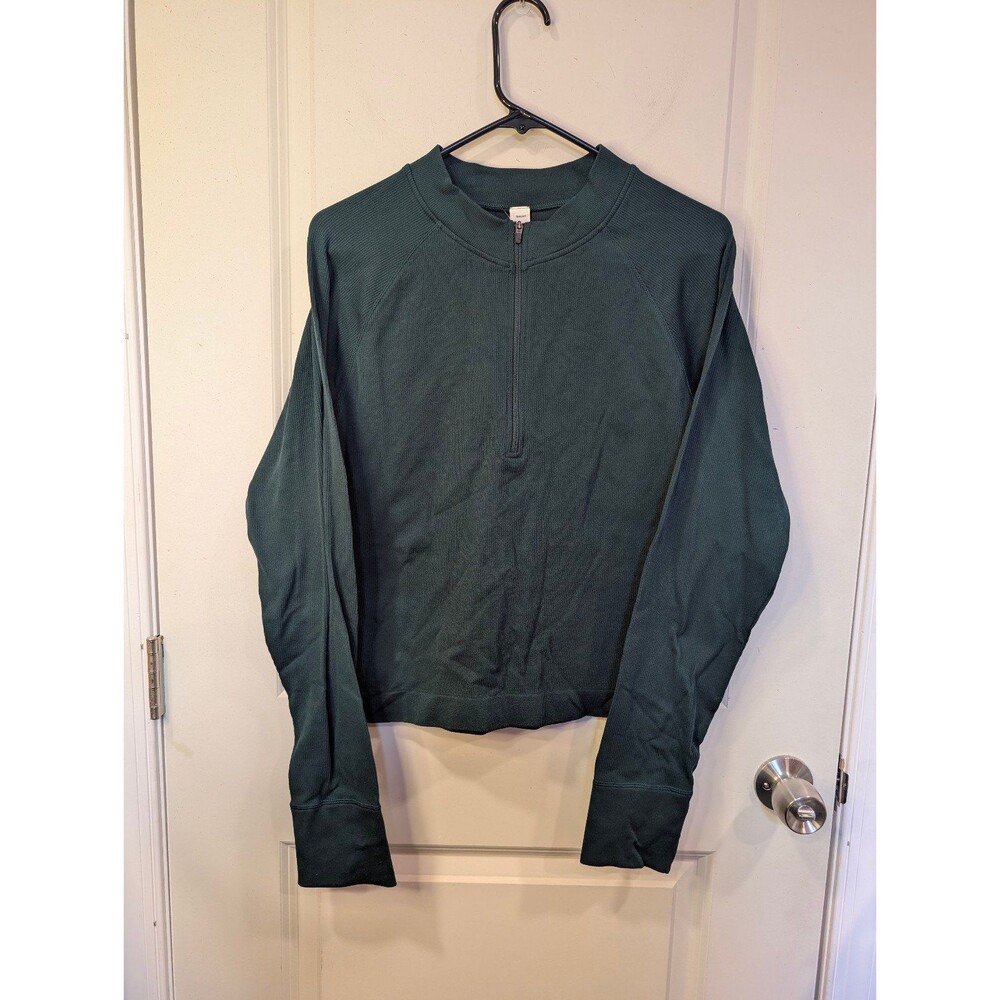 Women's DSG Momentum Seamless Ribbed Half Zip Sweater Dark Green XXL